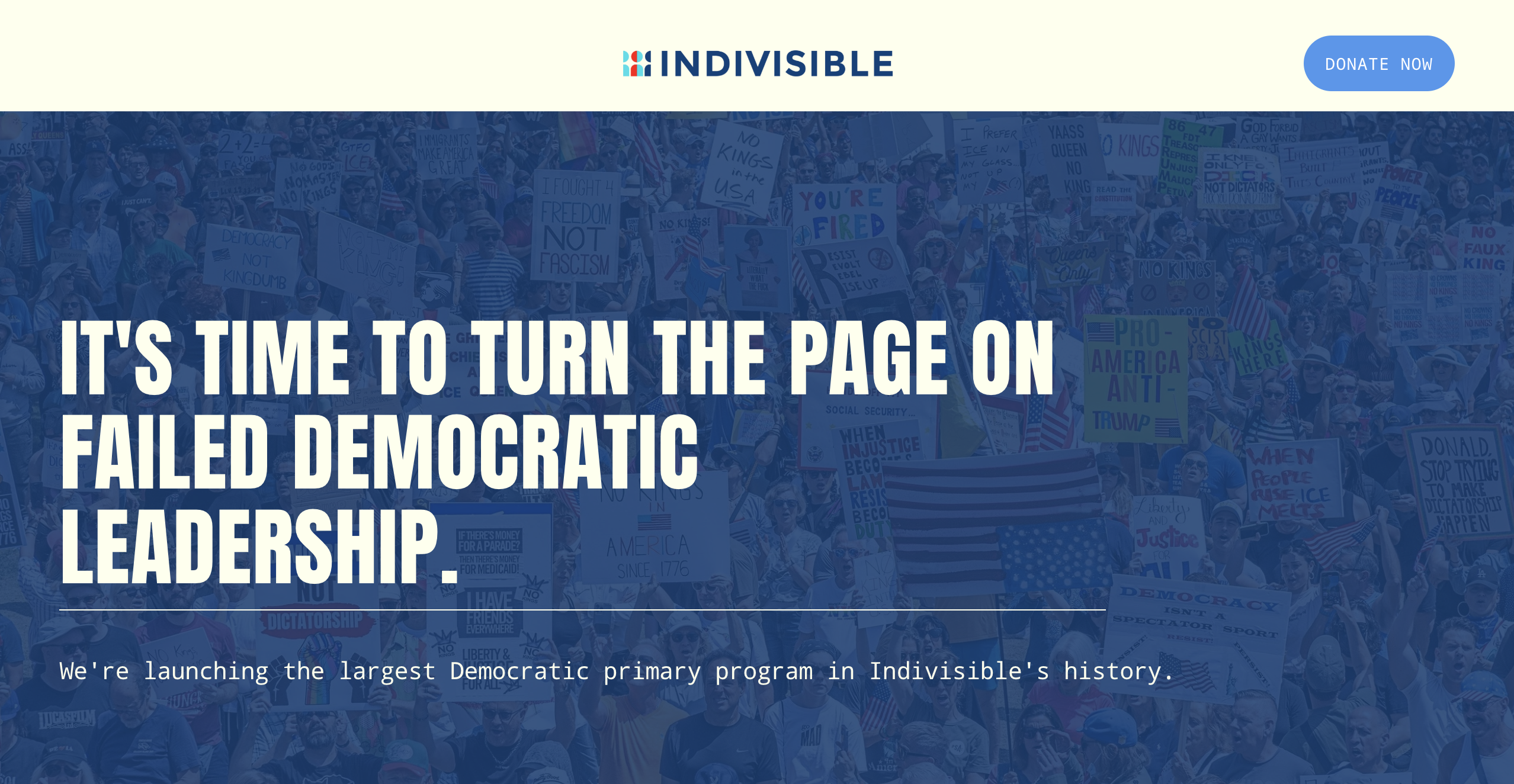 Indivisible web site screenshot